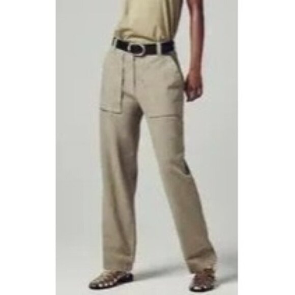 J. Crew Women's Utility Cargo Pants White Pockets Linen Blend Size 0 NWT - Picture 1 of 9